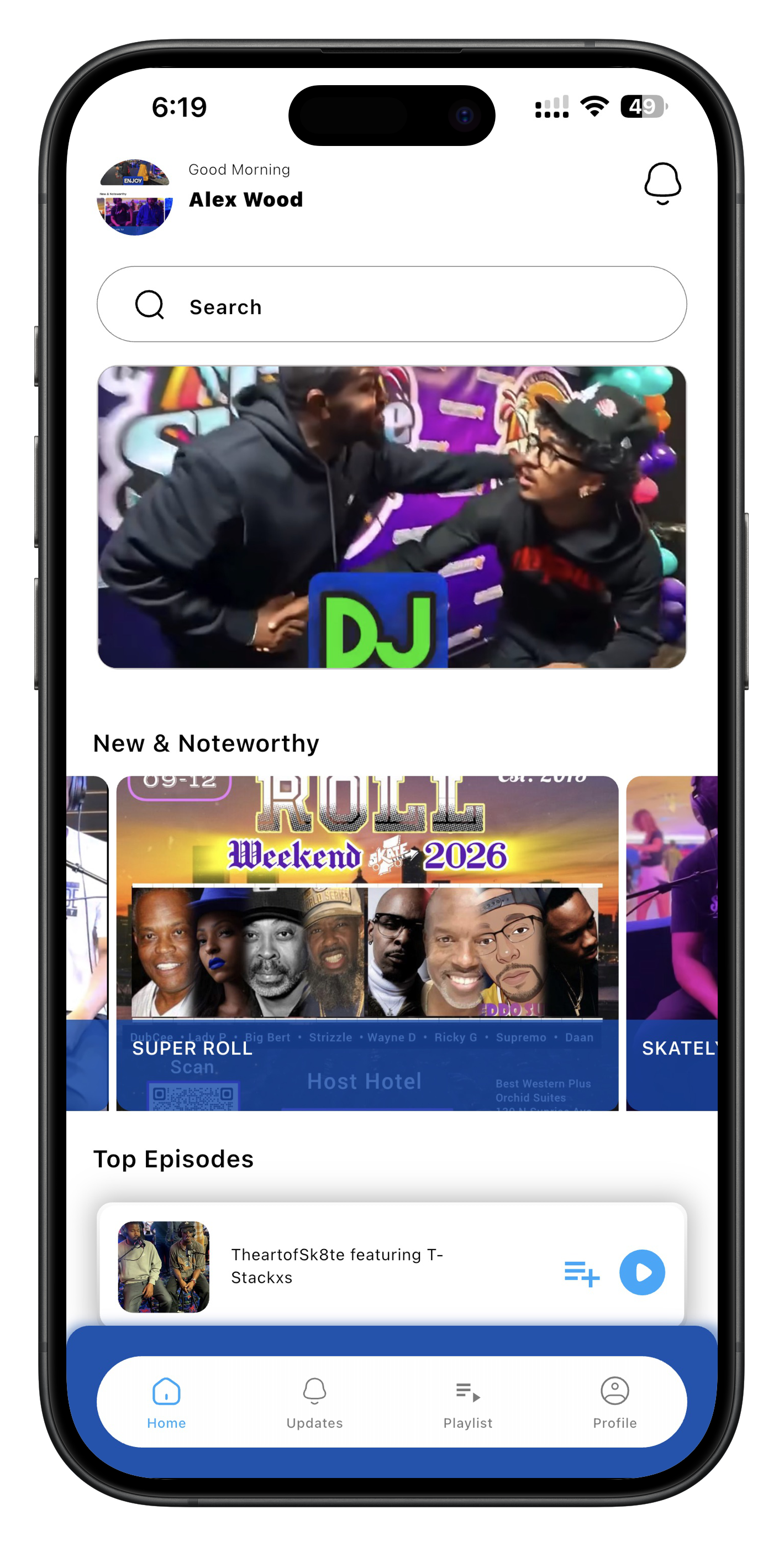 App Home Screen